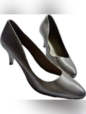 FIONI Clothing Silver Metallic Pointed Toe Heels